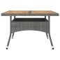 9-tlg. Garten-Essgruppe Poly Rattan und Akazienholz Grau 9-tlg. Garten-Essgruppe Poly Rattan und Akazienholz Grau