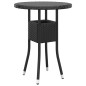 vidaXL 3-tlg. Garten-Essgruppe Poly Rattan Schwarz vidaXL 3-tlg. Garten-Essgruppe Poly Rattan Schwarz