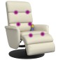 vidaXL Massagesessel mit Fußteil Creme Kunstleder vidaXL Massagesessel mit Fußteil Creme Kunstleder
