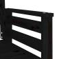 vidaXL Gartenbank mit Tisch 2-Sitzer Schwarz Massivholz Kiefer vidaXL Gartenbank mit Tisch 2-Sitzer Schwarz Massivholz Kiefer