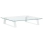 vidaXL Monitorständer Weiß 40x35x8 cm Hartglas und Metall vidaXL Monitorständer Weiß 40x35x8 cm Hartglas und Metall