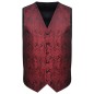 Hochzeitswesten-Set Herren Paisley Größe 52 Burgunderrot Hochzeitswesten-Set Herren Paisley Größe 52 Burgunderrot