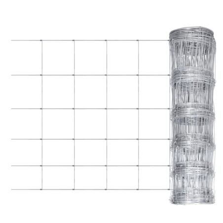vidaXL Gartenzaun Verzinkter Stahl 50 m 80 cm