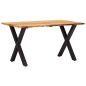 vidaXL Esstisch 140x80x75 cm Massivholz Eiche vidaXL Esstisch 140x80x75 cm Massivholz Eiche