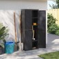 vidaXL Gartenschrank Schwarz 65x37x165 cm PP vidaXL Gartenschrank Schwarz 65x37x165 cm PP