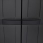 vidaXL Gartenschrank Schwarz 65x37x165 cm PP vidaXL Gartenschrank Schwarz 65x37x165 cm PP