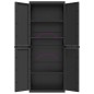 vidaXL Gartenschrank Schwarz 65x37x165 cm PP vidaXL Gartenschrank Schwarz 65x37x165 cm PP
