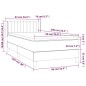 vidaXL Boxspringbett mit Matratze Hellgrau 90x200 cm Samt vidaXL Boxspringbett mit Matratze Hellgrau 90x200 cm Samt