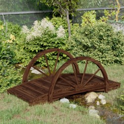 vidaXL Gartenbrücke mit Rad-Design 99x50x38 cm Massivholz Tanne