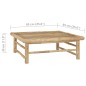 4-tlg. Garten-Lounge-Set mit Cremeweißen Kissen Bambus 4-tlg. Garten-Lounge-Set mit Cremeweißen Kissen Bambus