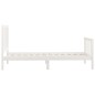 vidaXL Massivholzbett Weiß 100x200 cm vidaXL Massivholzbett Weiß 100x200 cm
