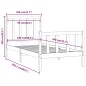 vidaXL Massivholzbett Weiß 100x200 cm vidaXL Massivholzbett Weiß 100x200 cm
