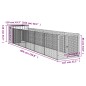 vidaXL Hundehütte mit Auslauf Anthrazit 110x609x110cm Verzinkter Stahl vidaXL Hundehütte mit Auslauf Anthrazit 110x609x110cm Verzinkter Stahl