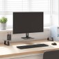 vidaXL Monitorständer Schwarz 100x20x8 cm Hartglas und Metall vidaXL Monitorständer Schwarz 100x20x8 cm Hartglas und Metall