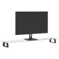 vidaXL Monitorständer Schwarz 100x20x8 cm Hartglas und Metall vidaXL Monitorständer Schwarz 100x20x8 cm Hartglas und Metall
