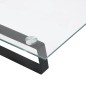 vidaXL Monitorständer Schwarz 100x20x8 cm Hartglas und Metall vidaXL Monitorständer Schwarz 100x20x8 cm Hartglas und Metall
