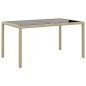 7-tlg. Garten-Essgruppe Poly Rattan und Hartglas Beige 7-tlg. Garten-Essgruppe Poly Rattan und Hartglas Beige