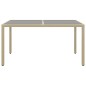 7-tlg. Garten-Essgruppe Poly Rattan und Hartglas Beige 7-tlg. Garten-Essgruppe Poly Rattan und Hartglas Beige