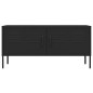 vidaXL TV-Schrank Schwarz 105x35x50 cm Stahl vidaXL TV-Schrank Schwarz 105x35x50 cm Stahl