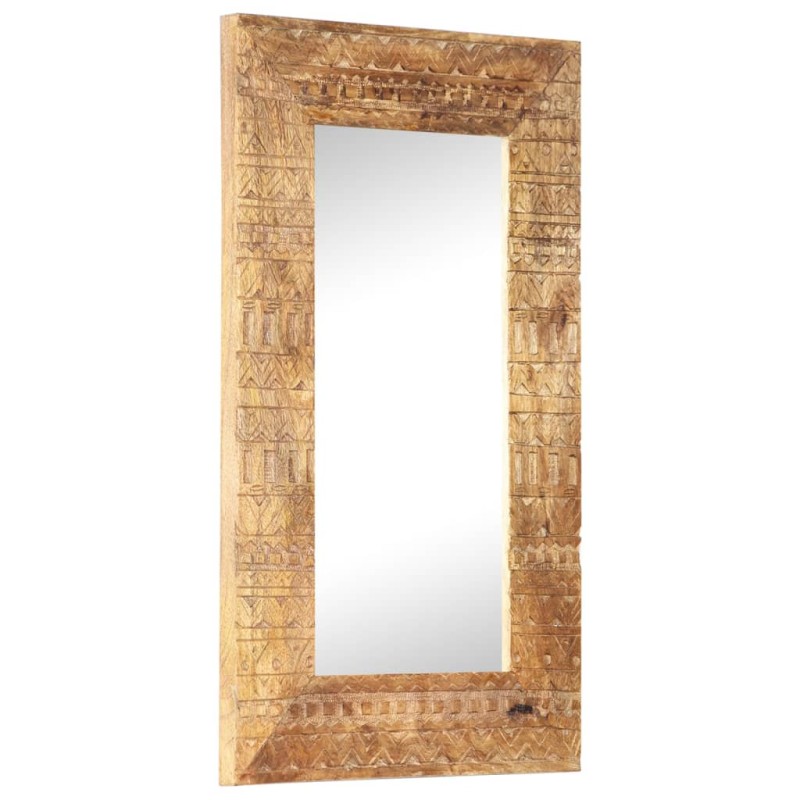 vidaXL Spiegel Handgeschnitzt 80x50x11 cm Massivholz Mango vidaXL Spiegel Handgeschnitzt 80x50x11 cm Massivholz Mango