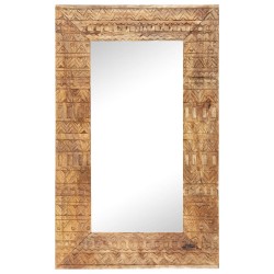 vidaXL Spiegel Handgeschnitzt 80x50x11 cm Massivholz Mango