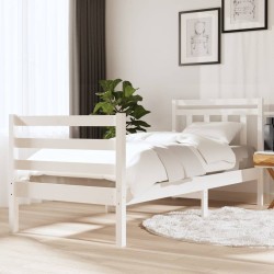 vidaXL Massivholzbett Weiß 75x190 cm