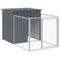 vidaXL Hundehütte mit Auslauf Anthrazit 110x405x110cm Verzinkter Stahl vidaXL Hundehütte mit Auslauf Anthrazit 110x405x110cm Verzinkter Stahl