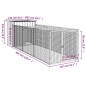 vidaXL Hundehütte mit Auslauf Anthrazit 110x405x110cm Verzinkter Stahl vidaXL Hundehütte mit Auslauf Anthrazit 110x405x110cm Verzinkter Stahl