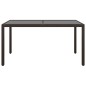 5-tlg. Garten-Essgruppe Poly Rattan und Hartglas Braun 5-tlg. Garten-Essgruppe Poly Rattan und Hartglas Braun