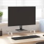 vidaXL Monitorständer Weiß 60x20x8 cm Hartglas und Metall vidaXL Monitorständer Weiß 60x20x8 cm Hartglas und Metall