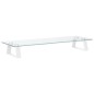 vidaXL Monitorständer Weiß 60x20x8 cm Hartglas und Metall vidaXL Monitorständer Weiß 60x20x8 cm Hartglas und Metall