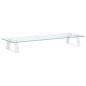 vidaXL Monitorständer Weiß 60x20x8 cm Hartglas und Metall vidaXL Monitorständer Weiß 60x20x8 cm Hartglas und Metall