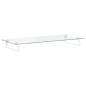 vidaXL Monitorständer Weiß 80x35x8 cm Hartglas und Metall vidaXL Monitorständer Weiß 80x35x8 cm Hartglas und Metall