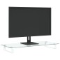 vidaXL Monitorständer Weiß 80x35x8 cm Hartglas und Metall vidaXL Monitorständer Weiß 80x35x8 cm Hartglas und Metall