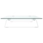 vidaXL Monitorständer Weiß 80x35x8 cm Hartglas und Metall vidaXL Monitorständer Weiß 80x35x8 cm Hartglas und Metall
