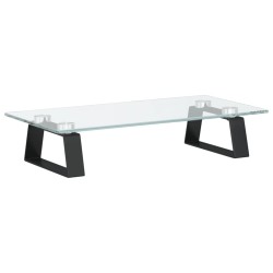 vidaXL Monitorständer Schwarz 40x20x8 cm Hartglas und Metall