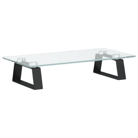vidaXL Monitorständer Schwarz 40x20x8 cm Hartglas und Metall