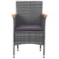 vidaXL 3-tlg. Garten-Essgruppe Poly Rattan Grau vidaXL 3-tlg. Garten-Essgruppe Poly Rattan Grau