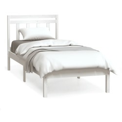vidaXL Massivholzbett Weiß 75x190 cm