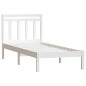vidaXL Massivholzbett Weiß 75x190 cm vidaXL Massivholzbett Weiß 75x190 cm