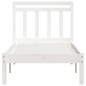vidaXL Massivholzbett Weiß 75x190 cm vidaXL Massivholzbett Weiß 75x190 cm