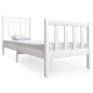 vidaXL Massivholzbett Weiß 75x190 cm vidaXL Massivholzbett Weiß 75x190 cm