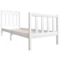 vidaXL Massivholzbett Weiß 75x190 cm vidaXL Massivholzbett Weiß 75x190 cm