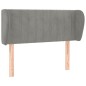 vidaXL Kopfteil mit Ohren Hellgrau 93x23x78/88 cm Samt