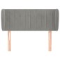 vidaXL Kopfteil mit Ohren Hellgrau 93x23x78/88 cm Samt