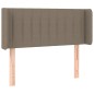 vidaXL Kopfteil mit Ohren Taupe 103x16x78/88 cm Stoff