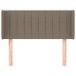 vidaXL Kopfteil mit Ohren Taupe 103x16x78/88 cm Stoff