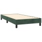 vidaXL Boxspringbett mit Matratze & LED Dunkelgrün 100x200 cm Samt vidaXL Boxspringbett mit Matratze & LED Dunkelgrün 100x200 cm Samt