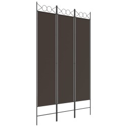 vidaXL 3-tlg. Paravent Braun 120x200 cm Stoff
