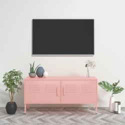 vidaXL TV-Schrank Rosa 105x35x50 cm Stahl    